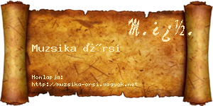 Muzsika Örsi névjegykártya